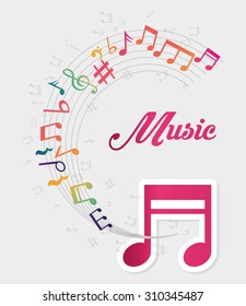 Music digital design, vector illustration eps 10.