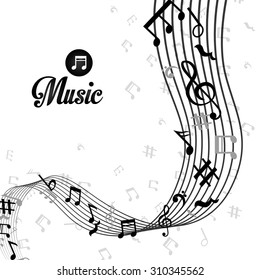 Music digital design, vector illustration eps 10.