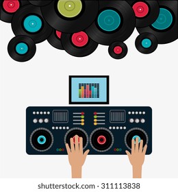 Diseño digital musical, ilustración vectorial, pasos 10.