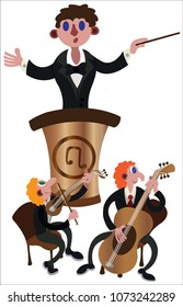A music director leads an Orchestra