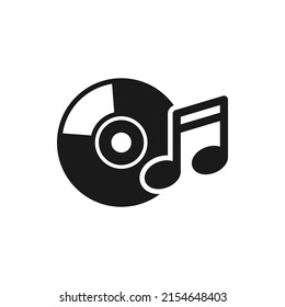 Disco de música, CD, DVD, diseño de iconos mp3 aislado en fondo blanco. Ilustración del vector