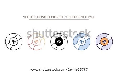 Music Disc icon design with white background stock illustration