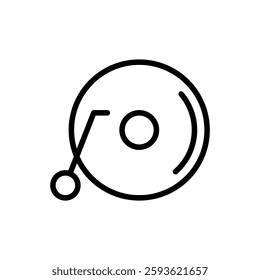 Music disc icon line vector design with trendy style