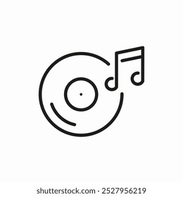 music disc icon sign vector