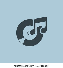music disc icon vector