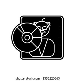 music disk icon. Element of Media tool for mobile concept and web apps icon. Glyph, flat icon for website design and development, app development