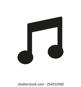 The music disk icon. Musical symbol. Flat Vector illustration