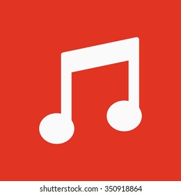 The music disk icon. Musical symbol. Flat Vector illustration