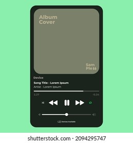 Music Display Theme: Music Platform Sample. Spotify Display template. Joox. Apple. Iphone. Google Music. SoundCloud. YouTube Music. Iphone. Android. UI. UX. User interface user experience. - Shutterstock ID 2094295747