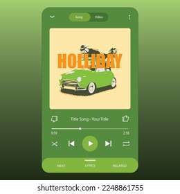 Music Display Theme: Music Platform Sample. Spotify Display template. Joox. Apple. Iphone. Google Music. SoundCloud. YouTube Music. Iphone. Android. UI. UX. User interface user experience.