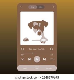 Music Display Theme: Music Platform Sample. Spotify Display template. Joox. Apple. Iphone. Google Music. SoundCloud. YouTube Music. Iphone. Android. UI. UX. User interface user experience.