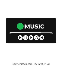 Modelo de interface de aplicativos de música. Modelo de modelo de interface. 