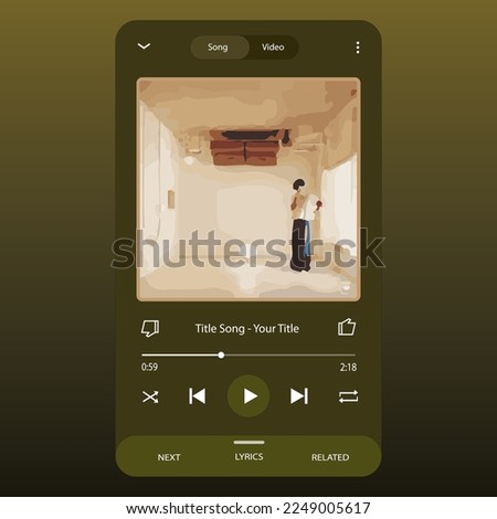 Music Display Theme: Music Platform Sample. Spotify Display template. Joox. Apple. Iphone. Google Music. SoundCloud. YouTube Music. Iphone. Android. UI. UX. User interface user experience.