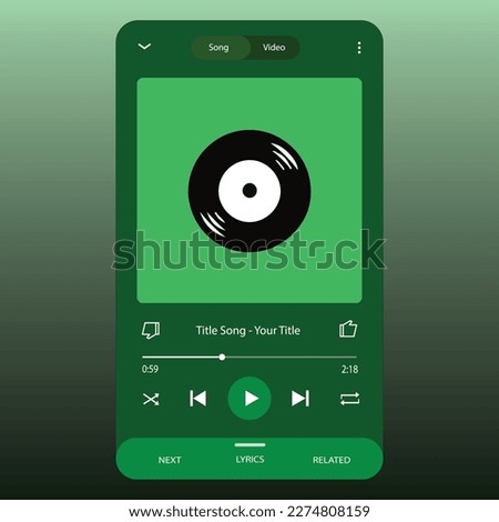 Music Display Theme: Music Platform Sample. Spotify Display template. Joox. Apple. Iphone. Google Music. SoundCloud. YouTube Music. Iphone. Android. UI. UX. User interface user experience.