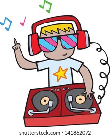 Music DJ on the Record Decks