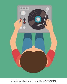 Music dj party theme design, vector illustration eps 10