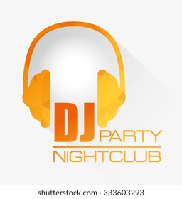 Music dj party theme design, vector illustration eps 10
