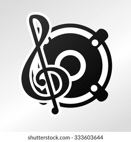 Music dj party theme design, vector illustration eps 10