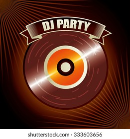 Music dj party theme design, vector illustration eps 10