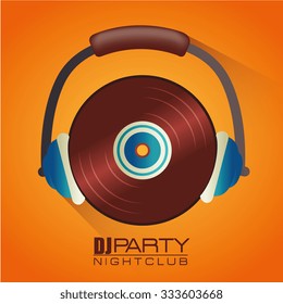 Music dj party theme design, vector illustration eps 10