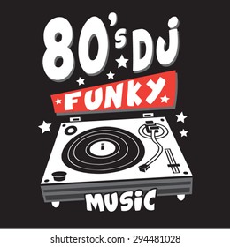 Music dj remix  typography, t-shirt graphics, vectors