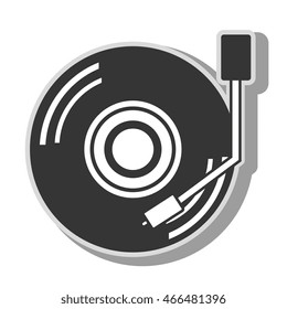 music dj vinyl, isolated flat icon design
