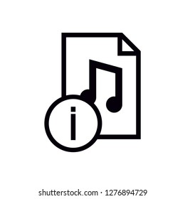 Music document information vector icon