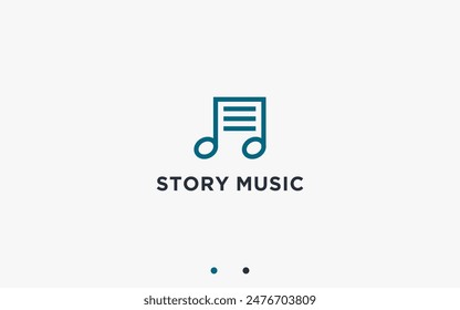 music document logo design vector silhouette illustration