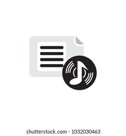 Music Document Logo Icon Design