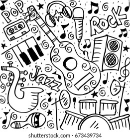 Music Doodle background.