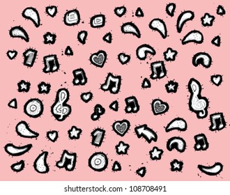 Music doodle collection: notes