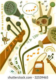 Music Doodle Design - Vector