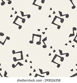 music doodle seamless pattern background