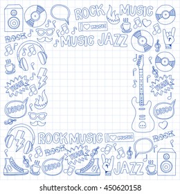 Music doodle vector set