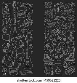 Music doodle vector set