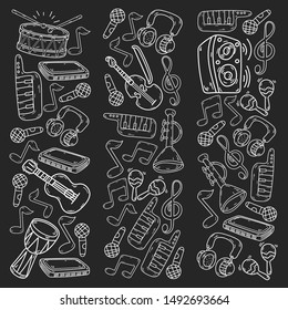 Music - doodles collection. Vector. musical instruments