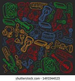 Music - doodles collection. Vector. musical instruments