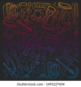 Music - doodles collection. Vector. musical instruments