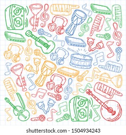 Music - doodles collection. Vector. musical instruments