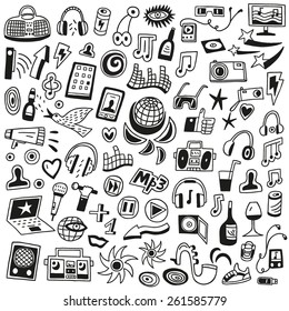 Music - doodles set