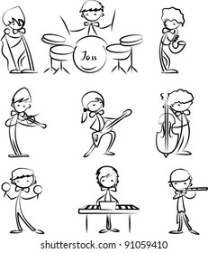 Music Doodles,vector drawing