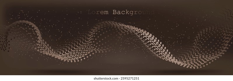 Music dots abstract background . Equalizer for music, showing sound waves with music waves, music background equalizer concept. Vector illustration. brown background .dots