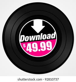 Music Download Button Or Sticker