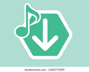 music download button. vector illustration