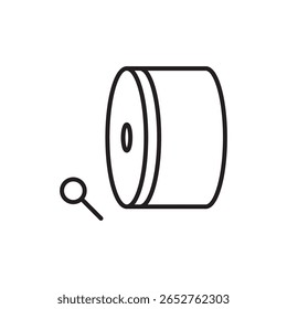 music drum icon outline stroke eps