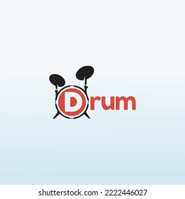 music drum vector logo design
