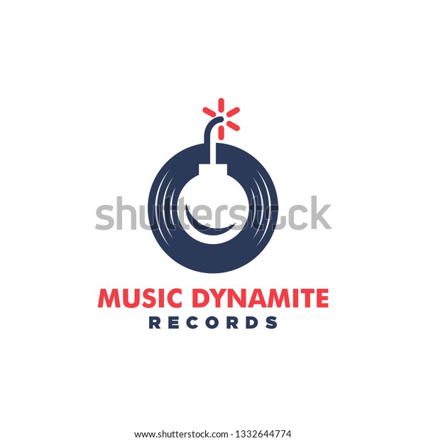 Music Dynamite Concept Illustration Vector Design Stock Vector