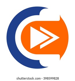 music and earphone logo vector.