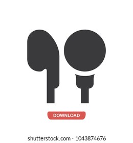 Music Earphones vector icon 