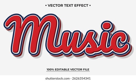 Music editable text effect old Retro Vintage text style